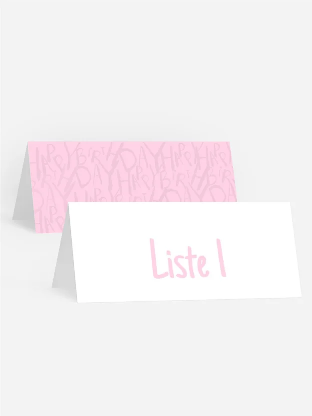 Tischkarte Geburtstag Happy Day Tischkarte Geburtstag Happy Day