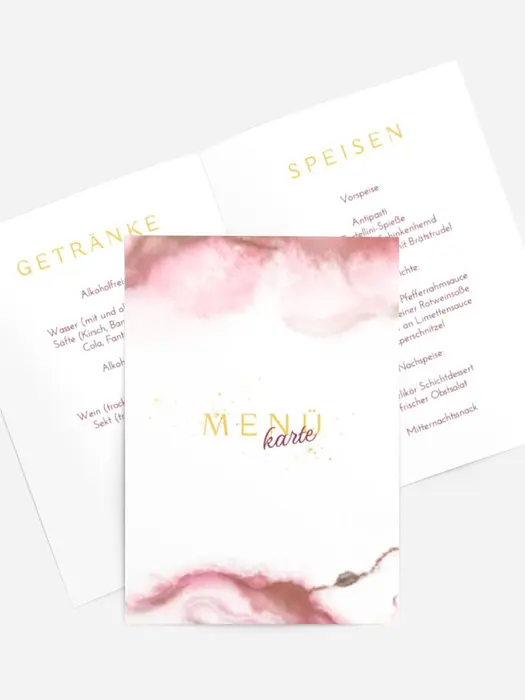 Menükarte Taufe Magisches Wasser