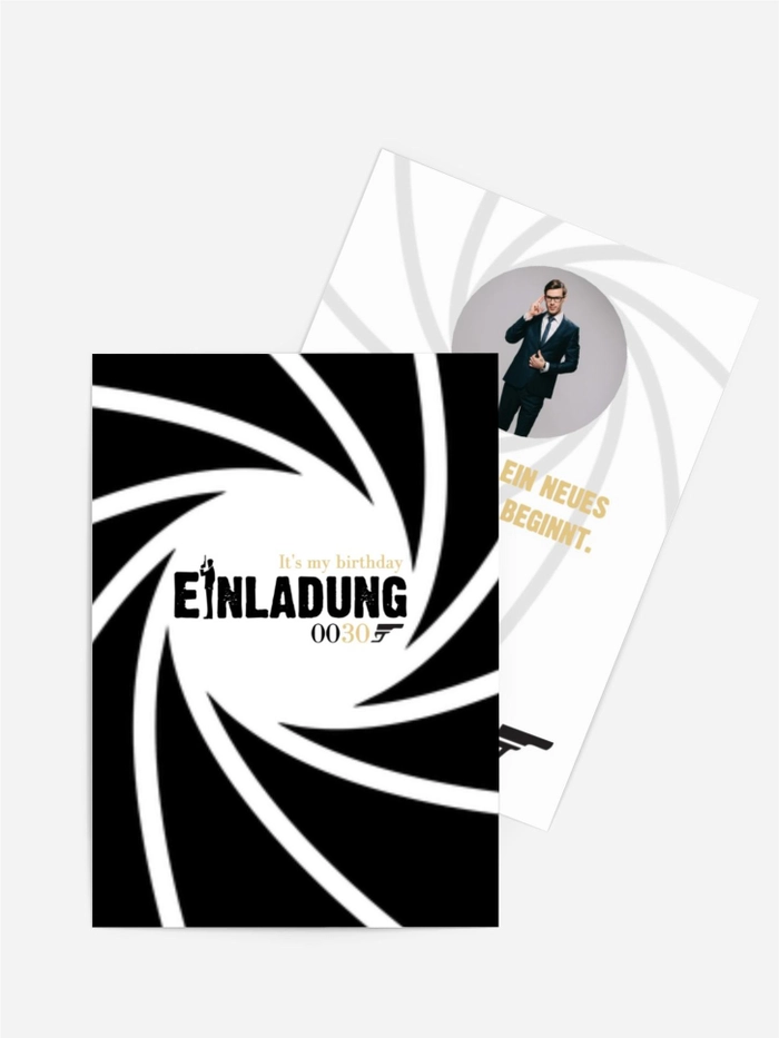 Geburtstagseinladung Geheimagent