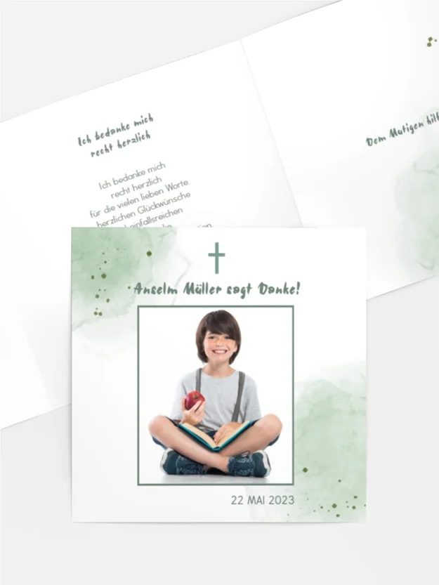 Dankeskarte Konfirmation Kerzenschein