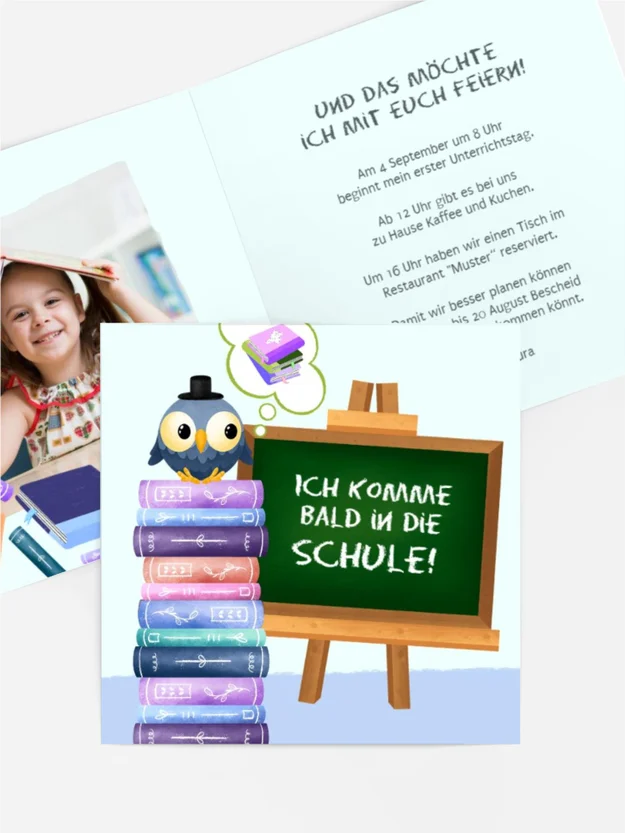 Einschulungskarten Zum ersten Mal