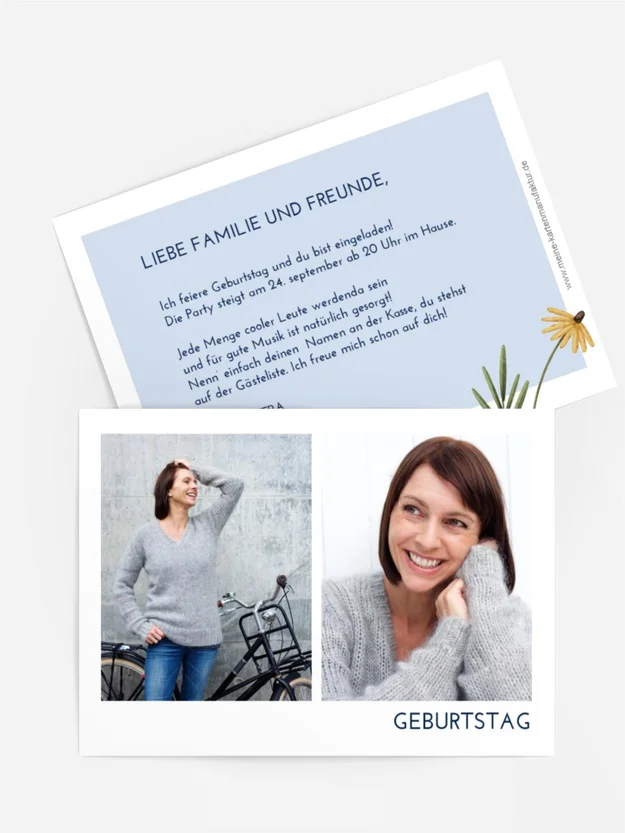 Geburtstagseinladung  Gelbe Gänseblümchen