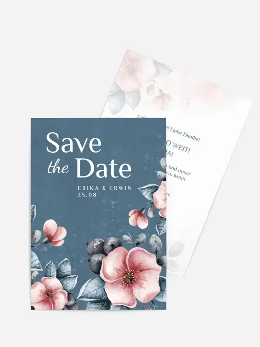 Save-the-Date Präsente Blumenflut