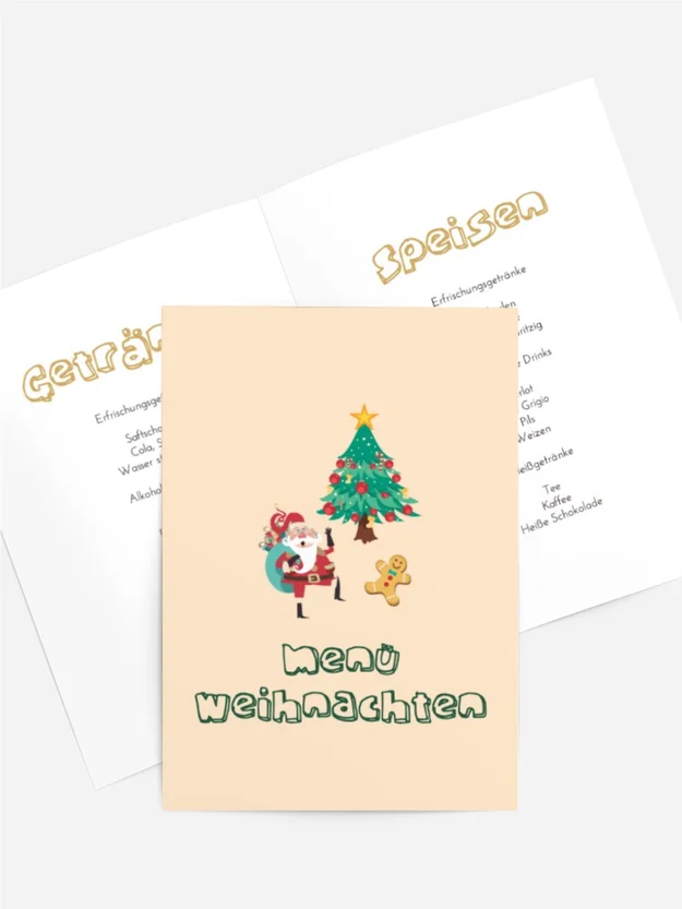 Menükarte Weihnachten Weihnachtswitze