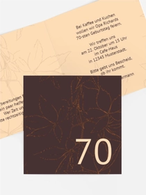 Geburtstagseinladung Herbst 70