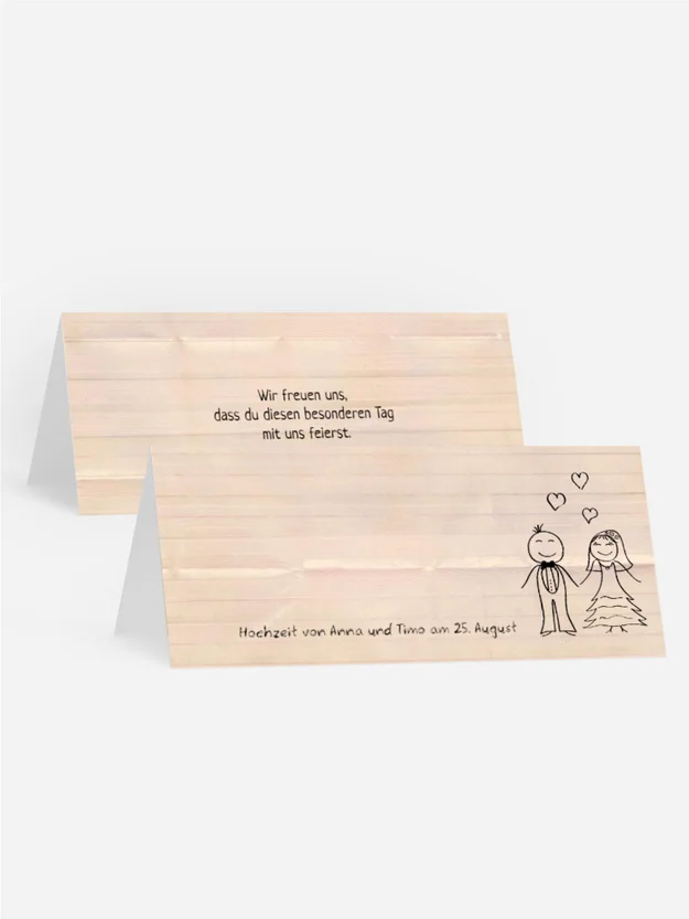 Tischkarte zur Hochzeit Sweet Love