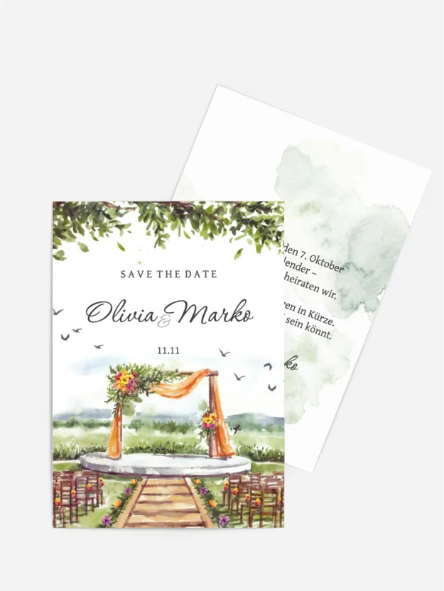 Save the Date Karte Schöne aussicht