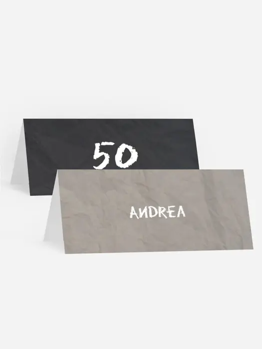 Tischkarte Geburtstag Faltiges Papier