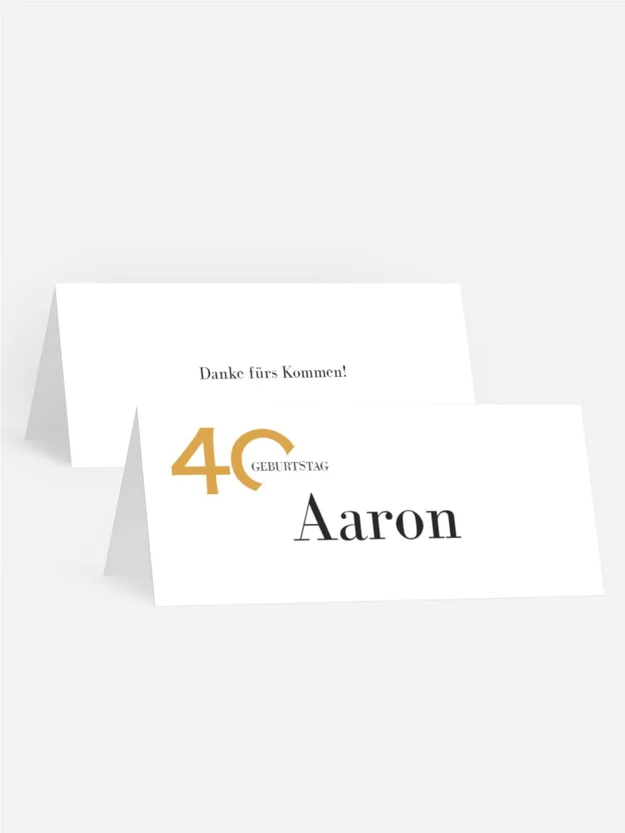 Tischkarte Geburtstag Halbzahl