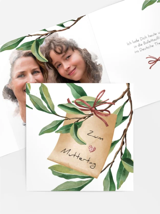 Grußkarte zum Muttertag Glückwunschtelegramm Grußkarte zum Muttertag Glückwunschtelegramm