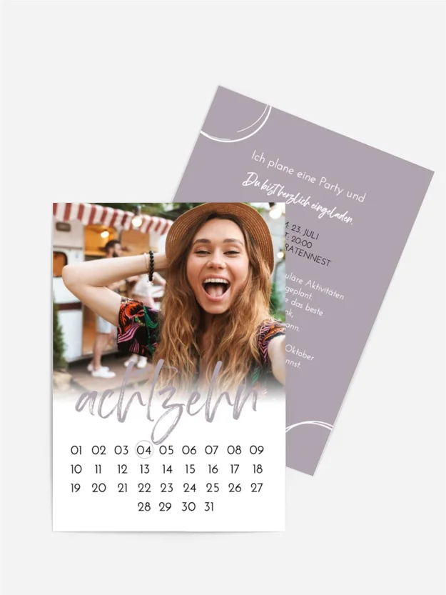 Geburtstagseinladung Feiertagskalender