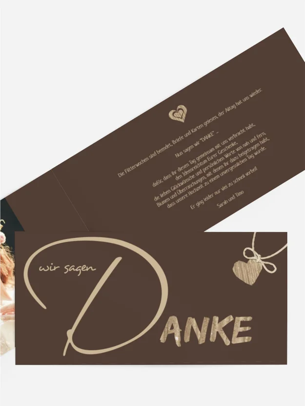 Dankeskarte Hochzeit "Natürlich Ja"