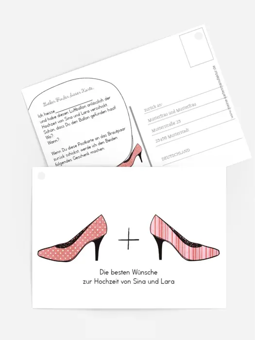 Ballonkarte High Heels