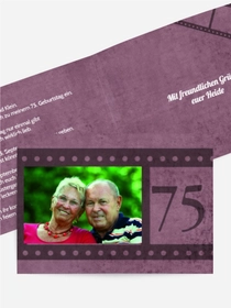 Geburtstagseinladung Retrofilm 75 Foto