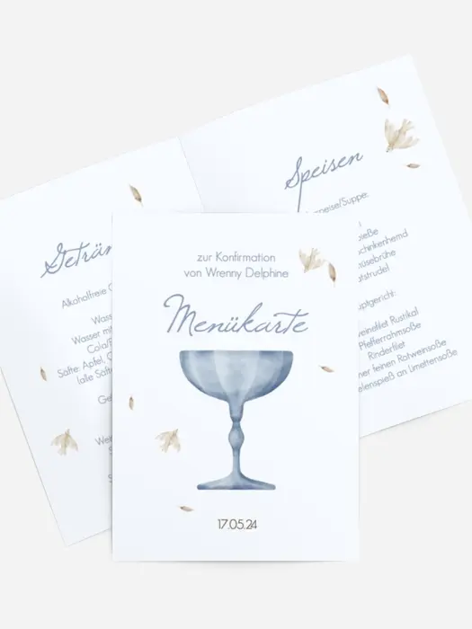 Menükarte Konfirmation Heiliger Sonntag