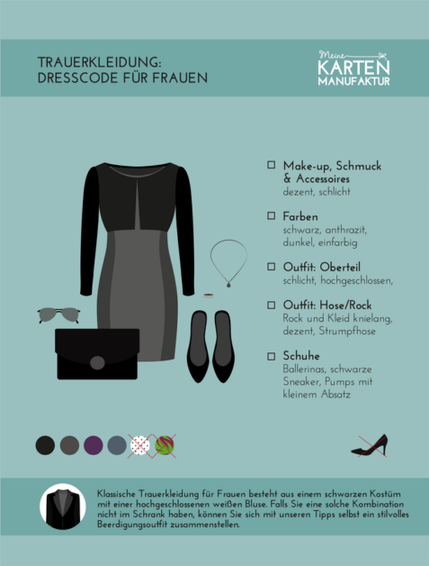 Trauerkleidung: Dresscode für Frauen
