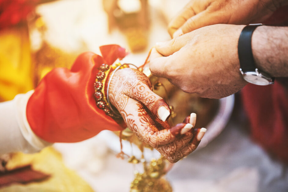 Indische Hochzeitsfeier