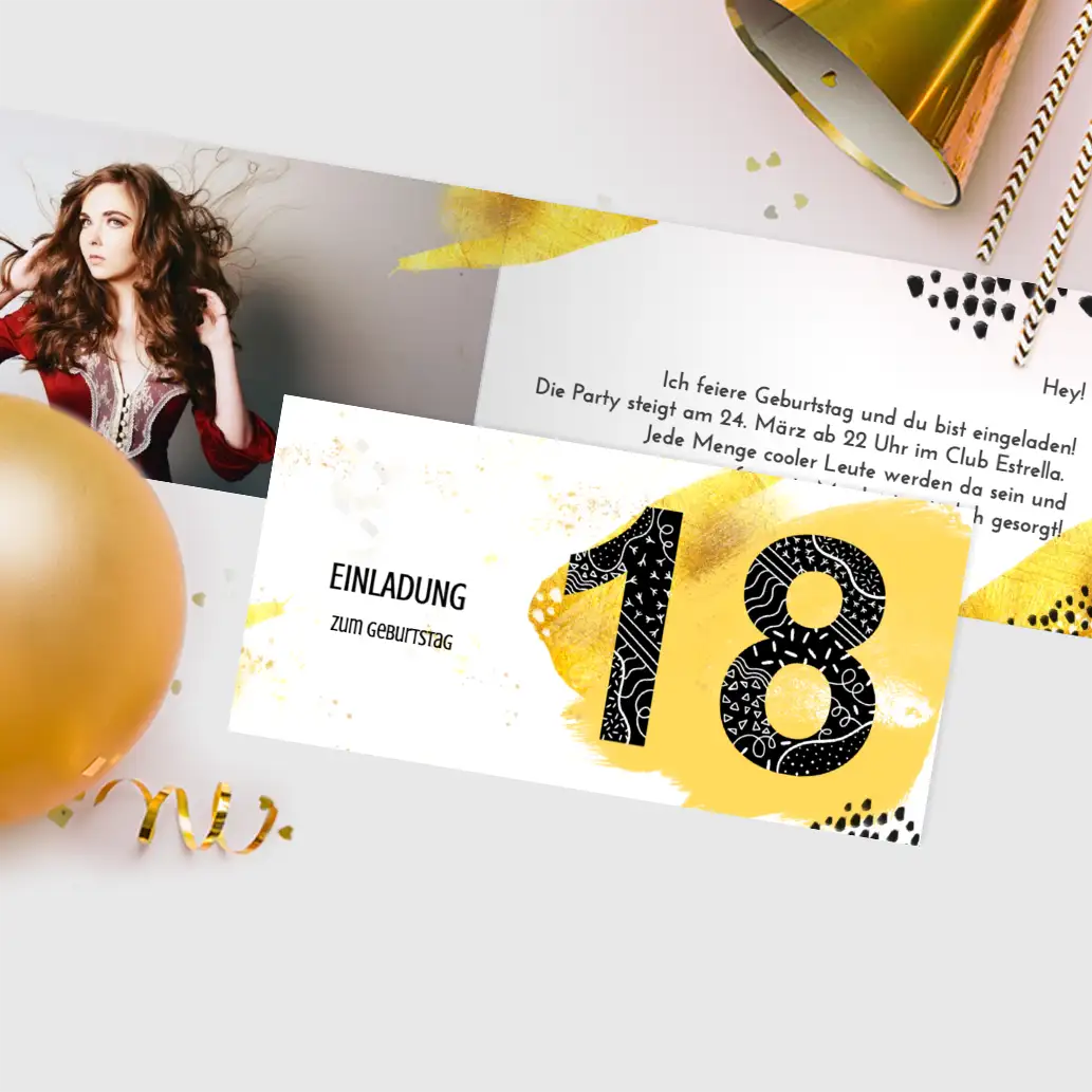 Einladungskarten 18. Geburtstag