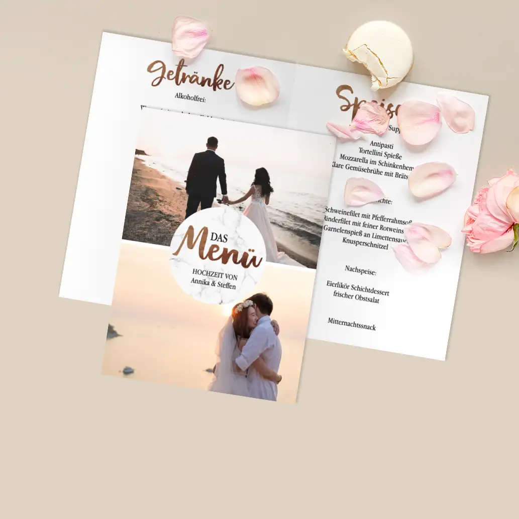 Menükarten Hochzeit