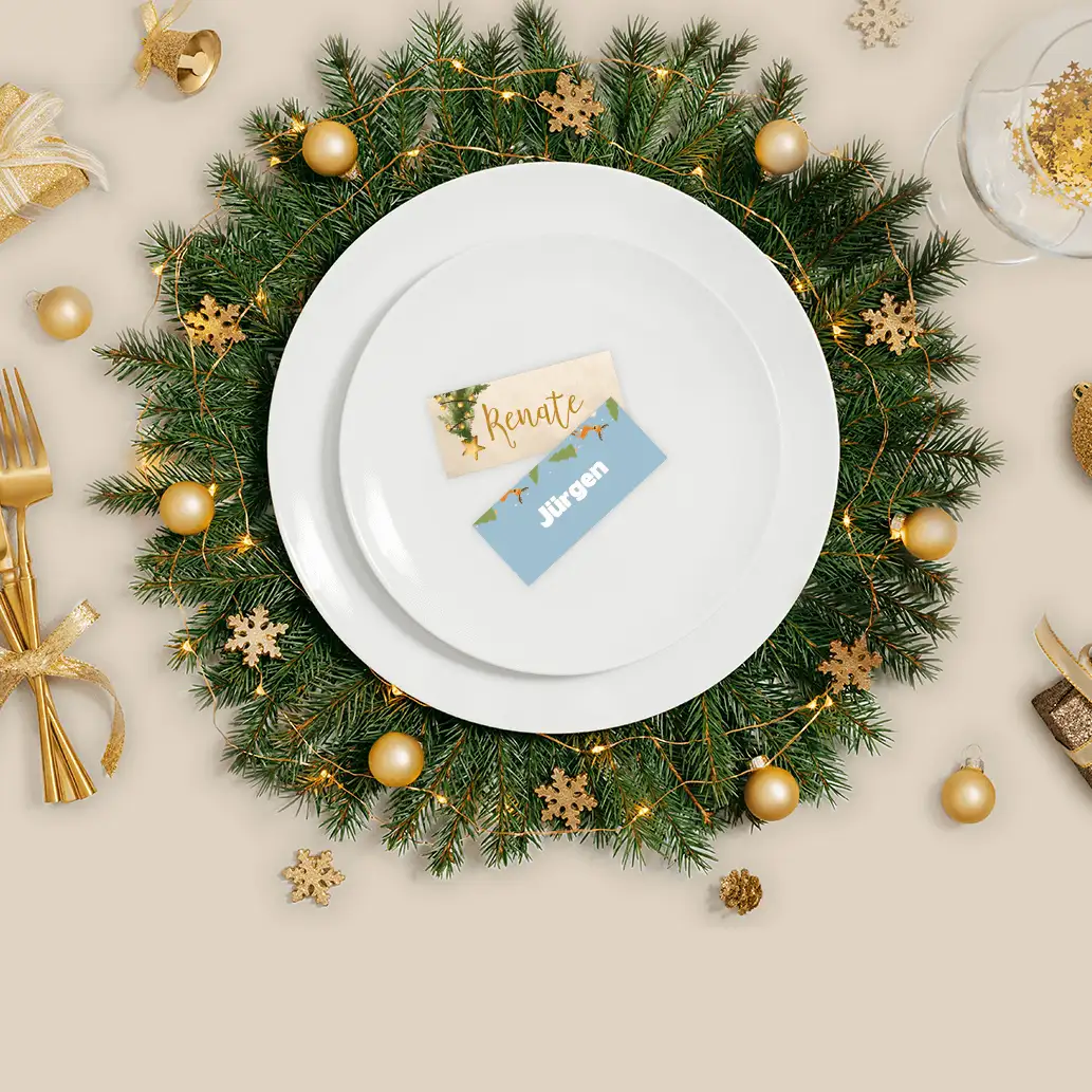Tischkarten Weihnachten
